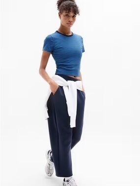 ATHLETA Signature Rib Crop Tee XS